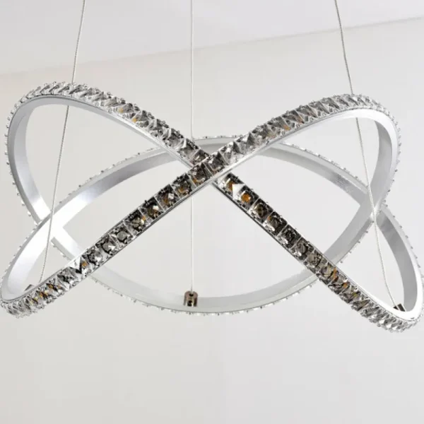 hofstein Suspension Saginaw LED Nickel mat, 1 lumière, Télécommandes, Changeur de couleurs* Lampes Modernes