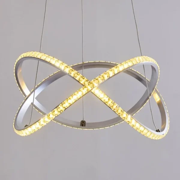 hofstein Suspension Saginaw LED Nickel mat, 1 lumière, Télécommandes, Changeur de couleurs* Lampes Modernes