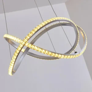 hofstein Suspension Saginaw LED Nickel mat, 1 lumière, Télécommandes, Changeur de couleurs* Lampes Modernes