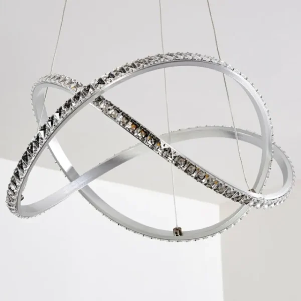 hofstein Suspension Saginaw LED Nickel mat, 1 lumière, Télécommandes, Changeur de couleurs* Lampes Modernes