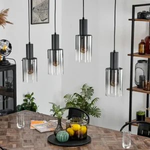 hofstein Suspension Sambour Noir, 4 lumières* Lampes Modernes