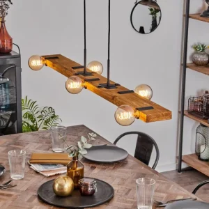 hofstein Suspension Schanis Écru, Noir, 5 lumières* Lampes Modernes