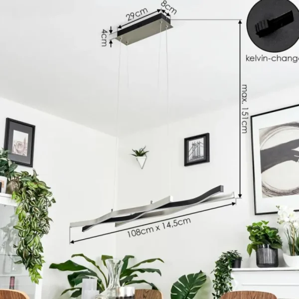 hofstein Suspension Serlande LED Aluminium, 1 lumière* Lampes Modernes