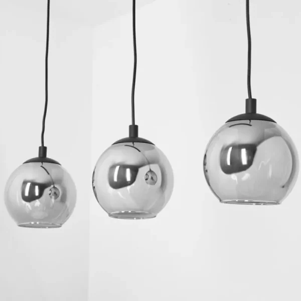 hofstein Suspension Sernf Noir, 3 lumières* Lampes Modernes