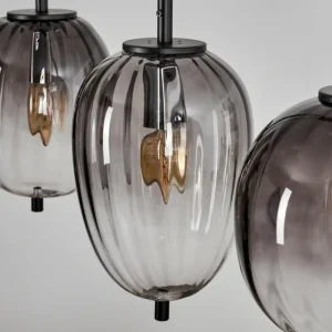 hofstein Suspension Skiatook Noir, 4 lumières* Lampes Modernes