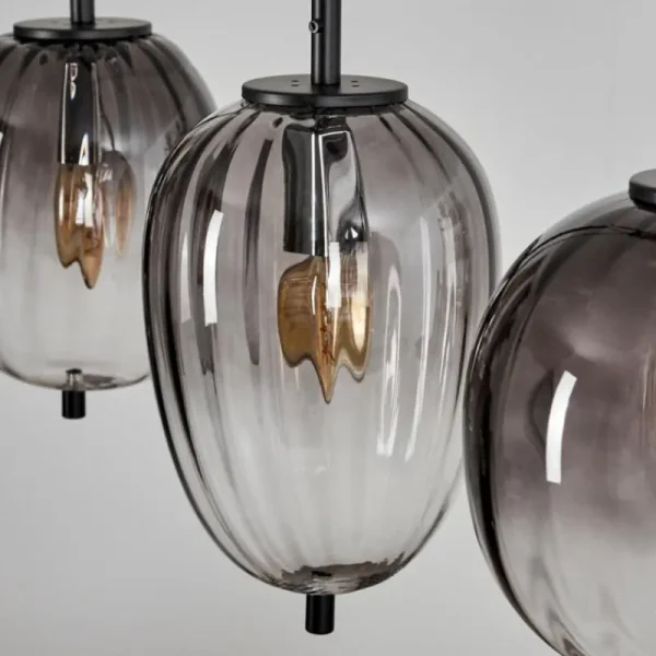 hofstein Suspension Skiatook Noir, 4 lumières* Lampes Modernes