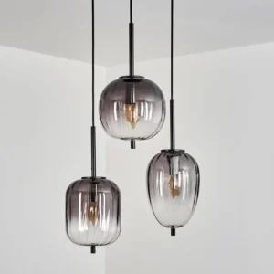 hofstein Suspension Skiatook Noir, 3 lumières* Lampes Modernes