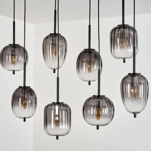 hofstein Suspension Skiatook Noir, 8 lumières* Lampes Modernes