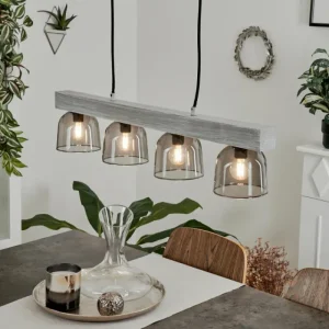 hofstein Suspension Skovde Argenté, 4 lumières* Lampes Modernes