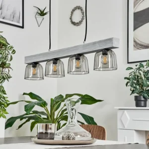 hofstein Suspension Skovde Argenté, 4 lumières* Lampes Modernes