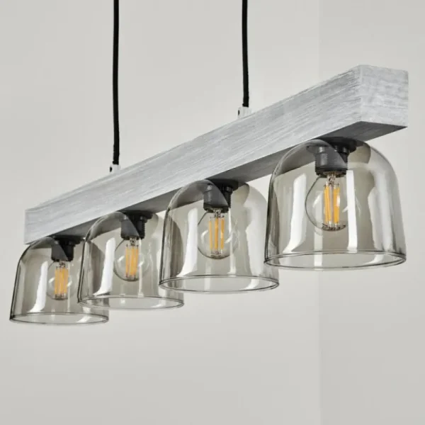 hofstein Suspension Skovde Argenté, 4 lumières* Lampes Modernes