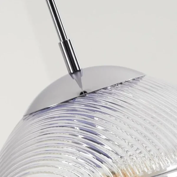 hofstein Suspension Sénal Chrome, 1 lumière* Lampes En Verre