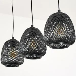 hofstein Suspension Solera Noir, 3 lumières* Lampes Modernes