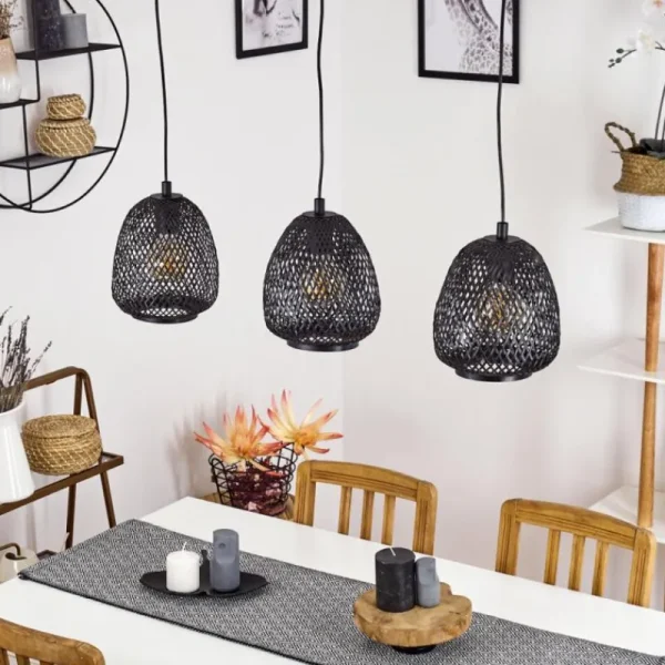 hofstein Suspension Solera Noir, 3 lumières* Lampes Modernes