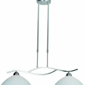 Luminaires Steinhauer Suspension Steinhauer CAPRI Acier inoxydable, 2 lumières* Lampes En Verre
