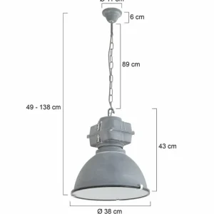 Luminaires Steinhauer Suspension Steinhauer Mexlite Gris, 1 lumière* Lampes En Verre