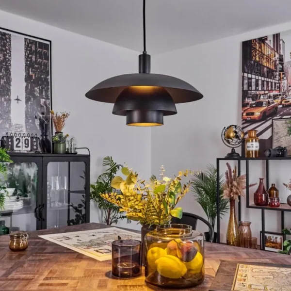 hofstein Suspension Sundet Noir, 1 lumière* Lampes Modernes
