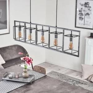 hofstein Suspension Svene Gris, Noir, 5 lumières* Lampes Modernes