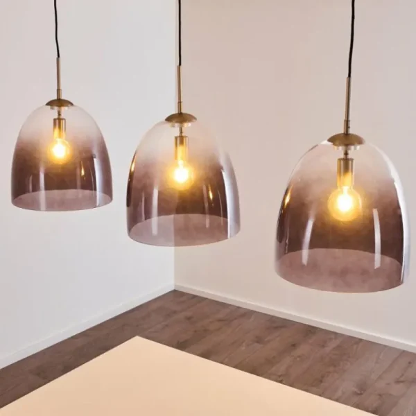 hofstein Suspension Taastrup Nickel mat, 3 lumières* Lampes Modernes