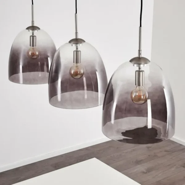 hofstein Suspension Taastrup Nickel mat, 3 lumières* Lampes Modernes