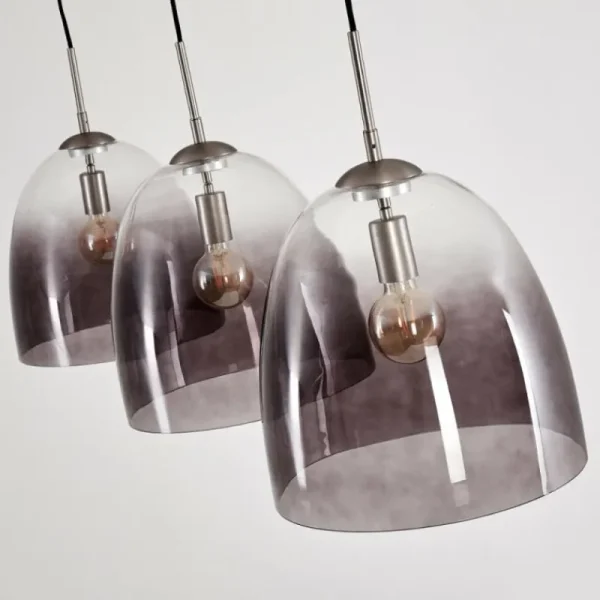 hofstein Suspension Taastrup Nickel mat, 3 lumières* Lampes Modernes