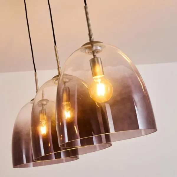 hofstein Suspension Taastrup Nickel mat, 3 lumières* Lampes Modernes