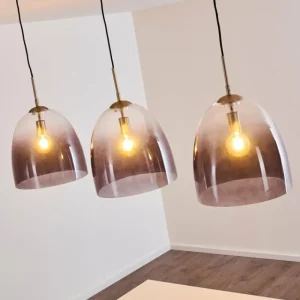hofstein Suspension Taastrup Nickel mat, 3 lumières* Lampes Modernes