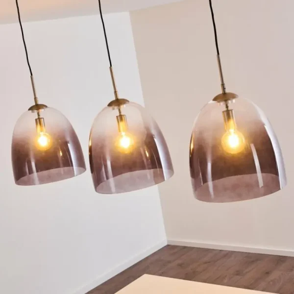 hofstein Suspension Taastrup Nickel mat, 3 lumières* Lampes Modernes