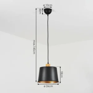 hofstein Suspension Tatodere Écru, Noir, 1 lumière* Lampes Modernes