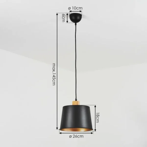 hofstein Suspension Tatodere Écru, Noir, 1 lumière* Lampes Modernes