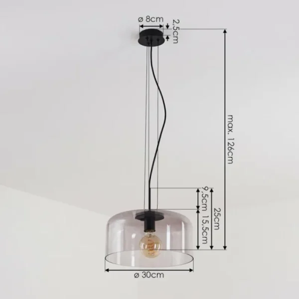 hofstein Suspension Tembotalo Chrome, 1 lumière* Lampes Modernes