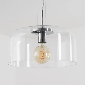 hofstein Suspension Tembotalo Chrome, 1 lumière* Lampes En Verre