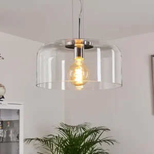 hofstein Suspension Tembotalo Chrome, 1 lumière* Lampes En Verre