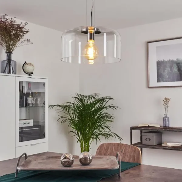 hofstein Suspension Tembotalo Chrome, 1 lumière* Lampes En Verre