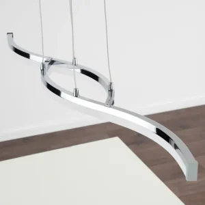 hofstein Suspension Thilo LED Chrome, 2 lumières* Lampes Modernes