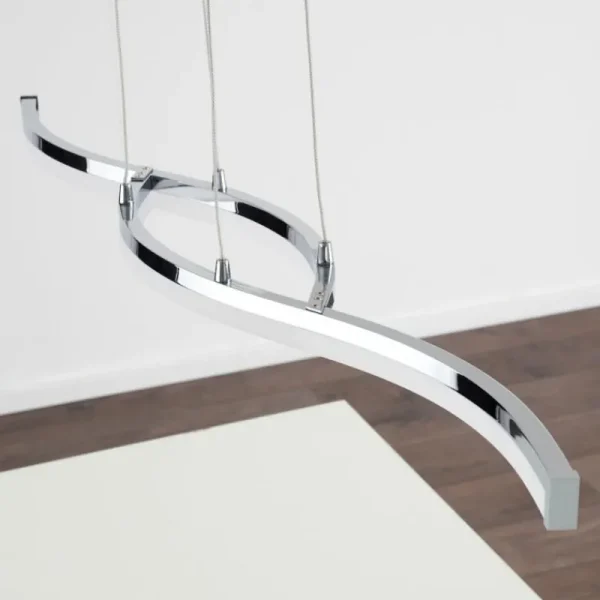 hofstein Suspension Thilo LED Chrome, 2 lumières* Lampes Modernes