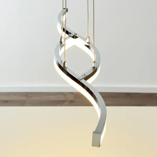 hofstein Suspension Thilo LED Chrome, 2 lumières* Lampes Modernes