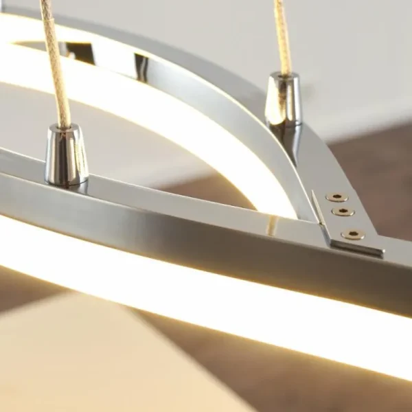 hofstein Suspension Thilo LED Chrome, 2 lumières* Lampes Modernes