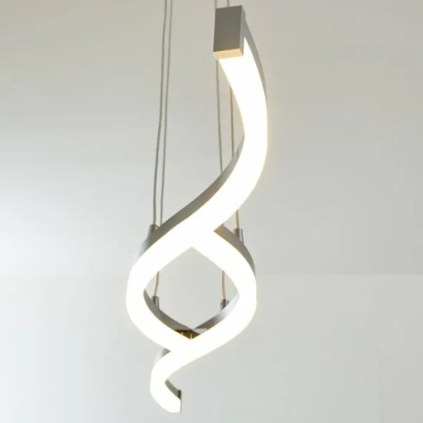 hofstein Suspension Thilo LED Chrome, 2 lumières* Lampes Modernes