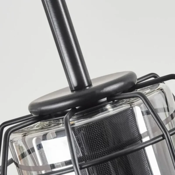 hofstein Suspension Thusis Noir, 3 lumières* Lampes Modernes