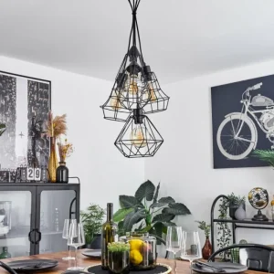 hofstein Suspension Tianjin Noir, 5 lumières* Lampes Modernes