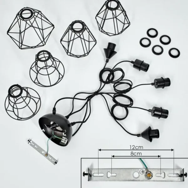 hofstein Suspension Tianjin Noir, 5 lumières* Lampes Modernes