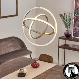 hofstein Suspension Toga LED Nickel mat, 3 lumières* Lampes Modernes