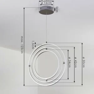 hofstein Suspension Toga LED Nickel mat, 3 lumières* Lampes Modernes