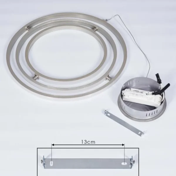 hofstein Suspension Toga LED Nickel mat, 3 lumières* Lampes Modernes