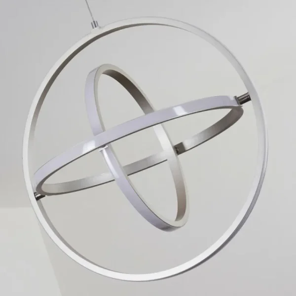 hofstein Suspension Toga LED Nickel mat, 3 lumières* Lampes Modernes