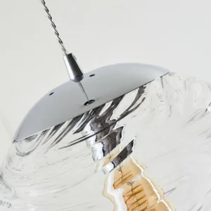 hofstein Suspension Tomboul Chrome, 1 lumière* Lampes En Verre