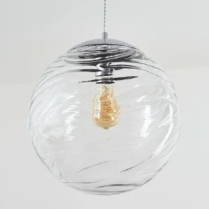 hofstein Suspension Tomboul Chrome, 1 lumière* Lampes En Verre