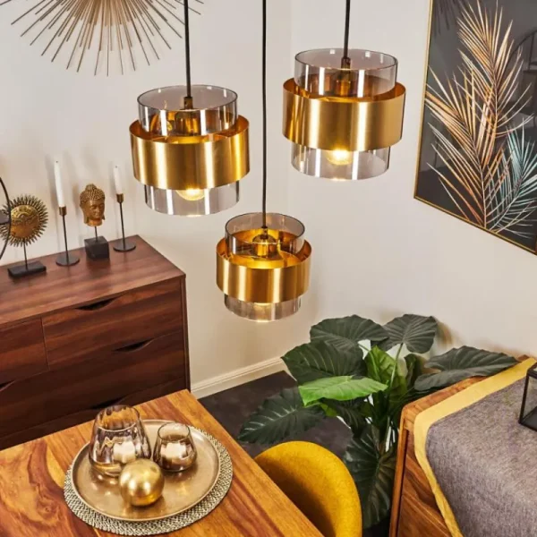 hofstein Suspension Traak Noir, 3 lumières* Lampes Modernes