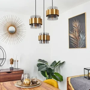 hofstein Suspension Traak Noir, 3 lumières* Lampes Modernes